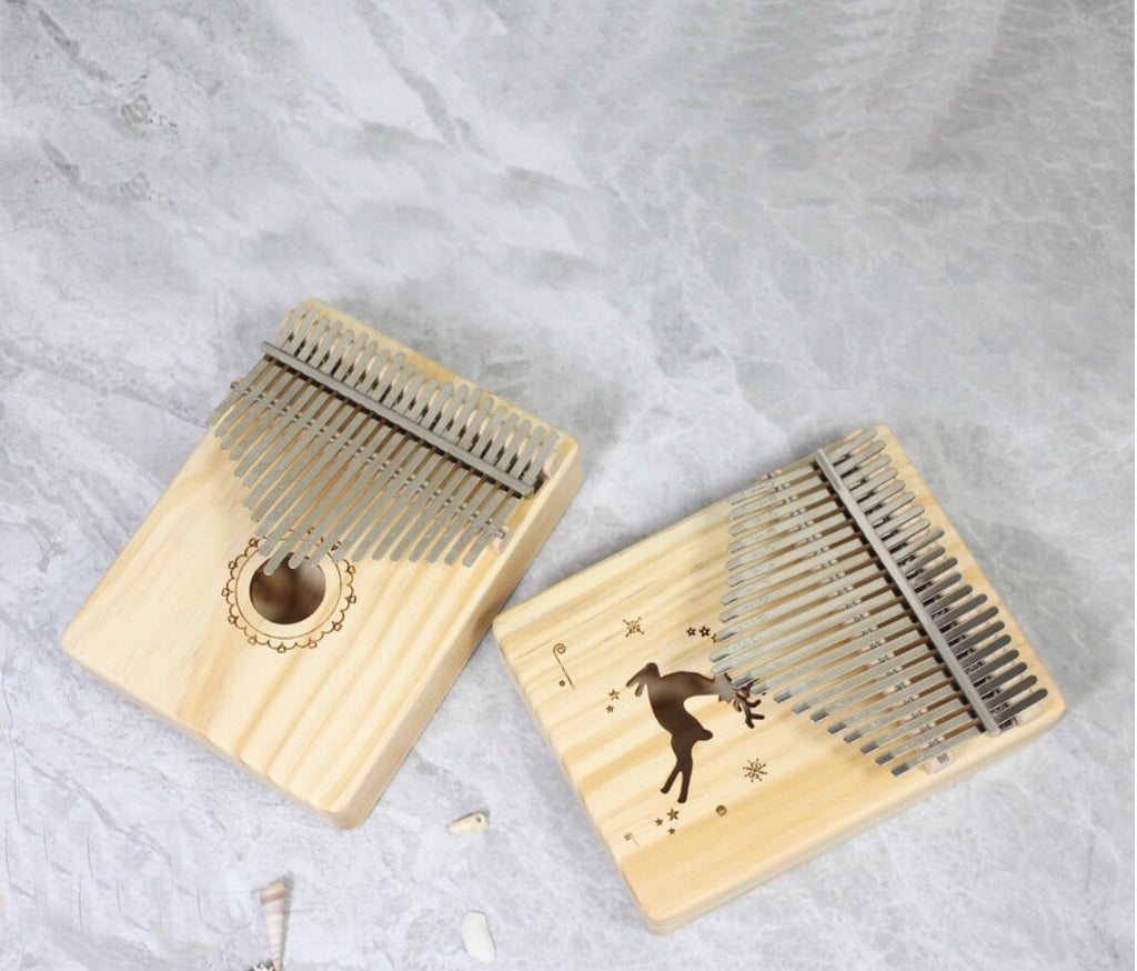 21 Key Pine Wood Kalimba Instrument - Relaxation Studio