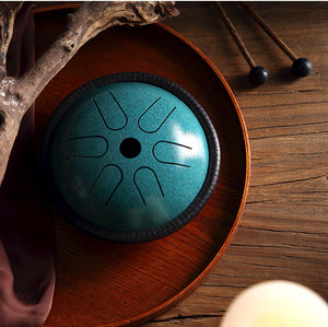 Open image in slideshow, Cute Hang Drum Pan Tongue Drum Mini Drum with 6 Notes - Relaxation Studio
