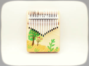 Open image in slideshow, 17 Key Country-Style Acoustic and Electric Kalimba with Beautiful Prints - Relaxation Studio
