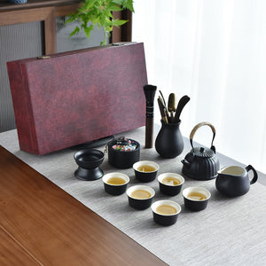 Open image in slideshow, Premium Gift Tea Set 18pcs Package Tea Ceremony Set Wood Package Gift Premium Value Pack 7
