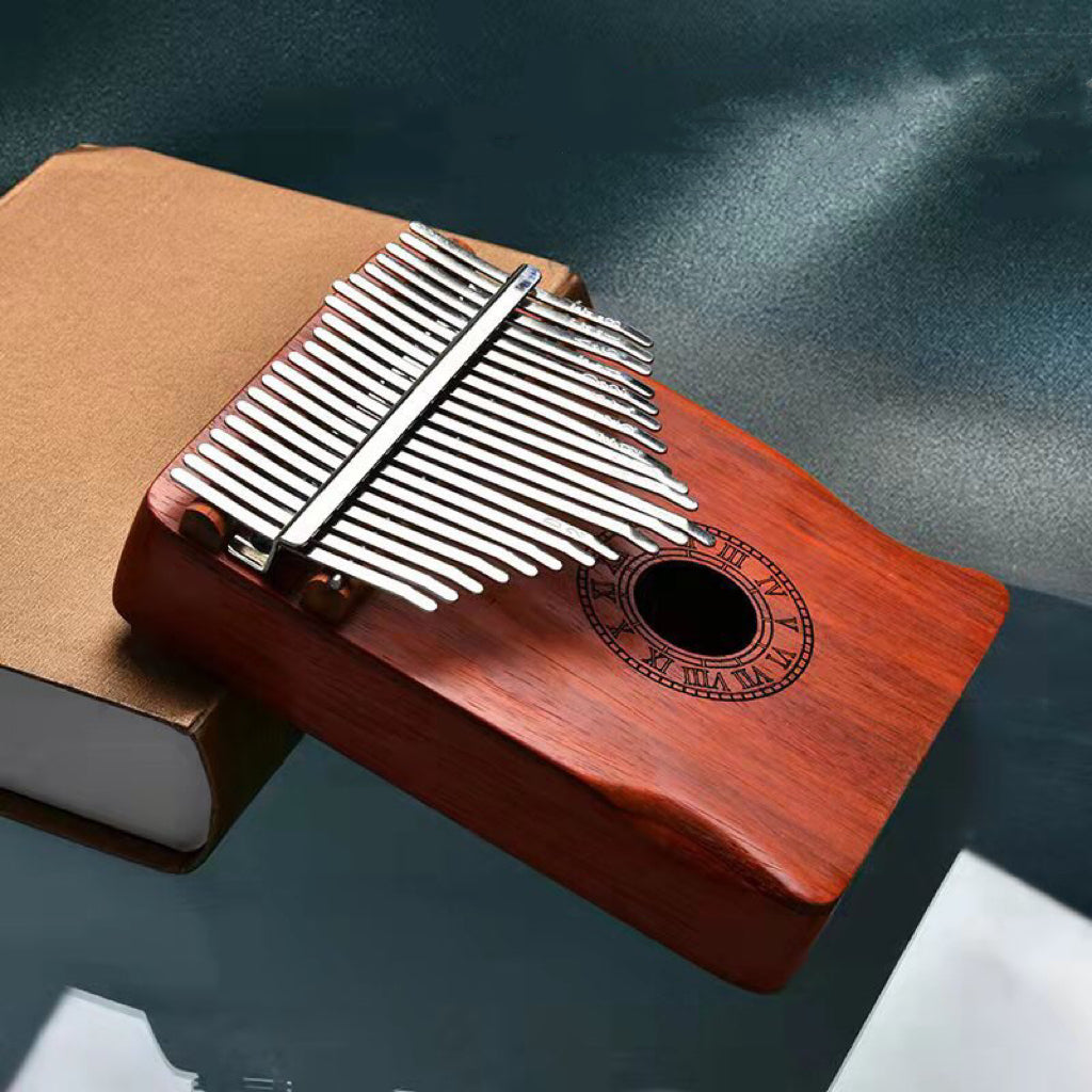 Relaxation Studio - Mini Musical Instrument Cute 21 Key Kalimba Thumb Piano Made from Red Padauk Pterocarpus