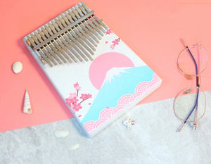 Open image in slideshow, 17 Key Plain Board Printed Kalimba Instrument - Relaxation Studio
