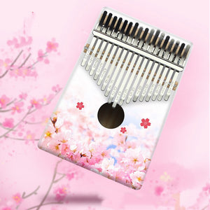 Open image in slideshow, 17 Key Kalimba Music Gift - Printed Pine Wood - Relaxation Studio
