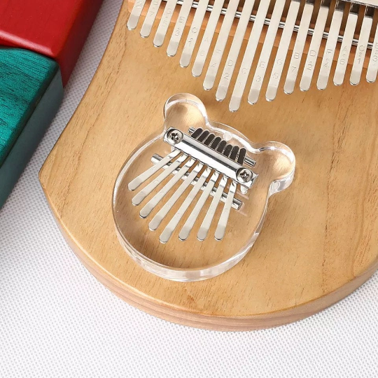 8 Key Kalimba Mini Clear Transparent Thumb Piano Charm Pendant - Relaxation Studio