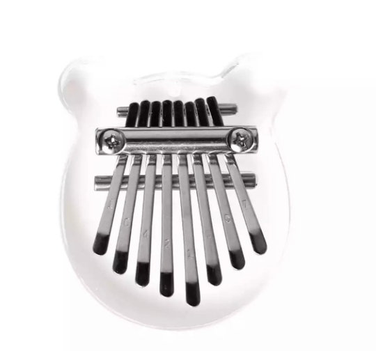 8 Key Kalimba Mini Transparent Thumb Piano Charm Pendant