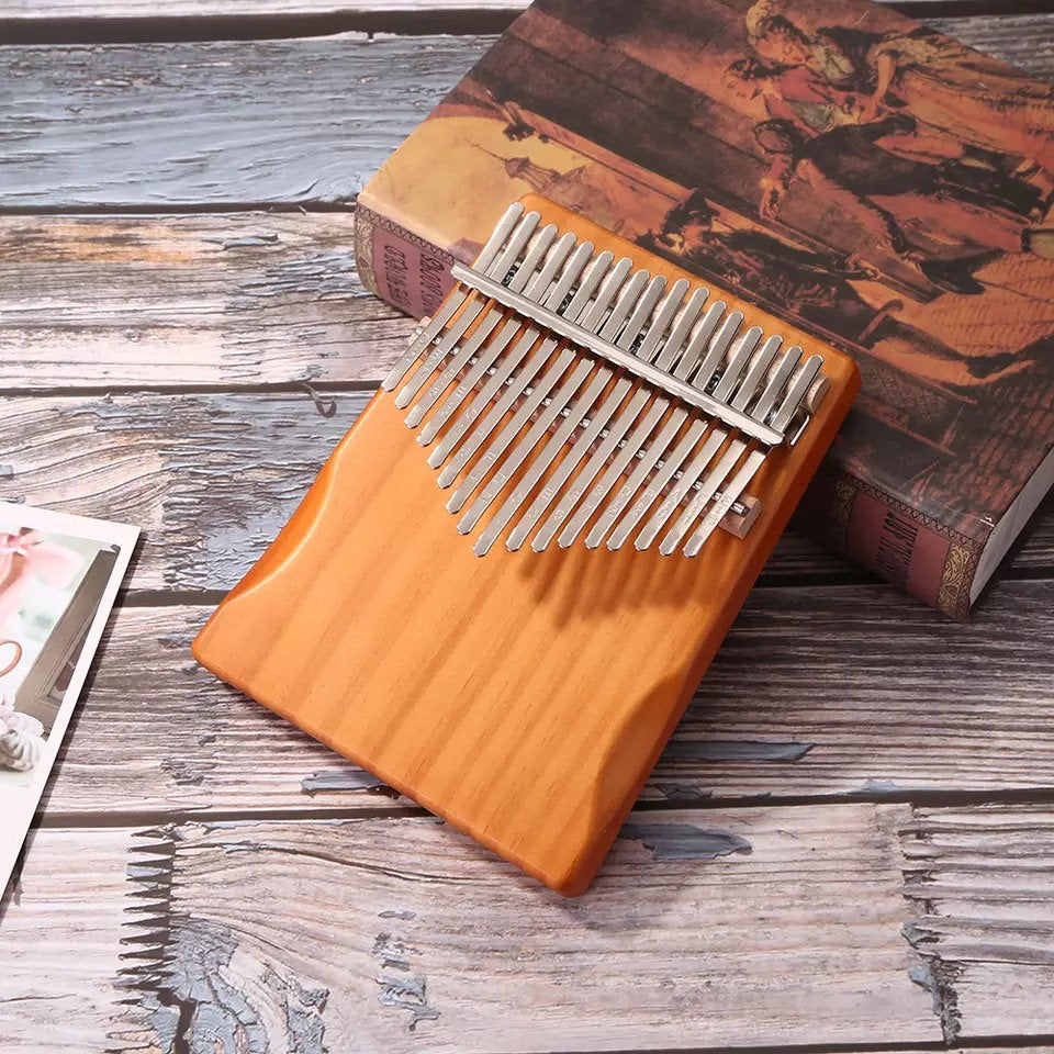 17 Key Pine Wood Plain Flat Kalimba - Relaxation Studio